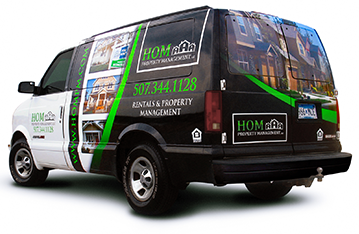 HOM Property Management service van